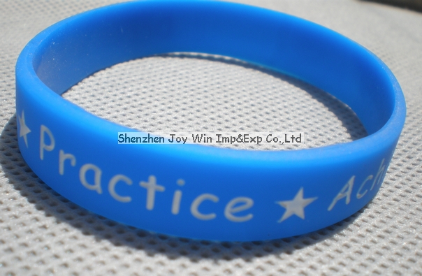 Silicone Wristband,Debossed Color Filled Wristband
