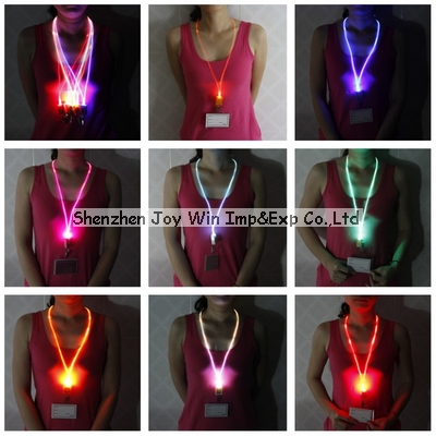 Promotional LED Necklace LED Nylon Webbing Collar, LED Lanyard