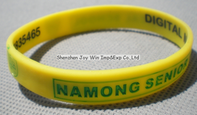 Silicone Wrist Band,Debossed Filled Logo