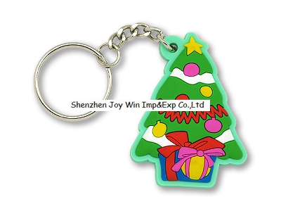 Promotional Soft PVC 3D Key Chain as Christmas Gift