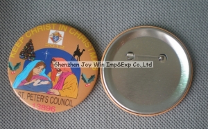 Promotional Tin Button,Christmas Button for Gift