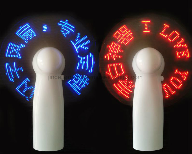 Promotional Handhold LED Message Fan Flashing Fan for Christmas Gift