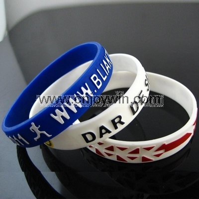 Silicone Bracelet,Debossed Imprint Wristband for Promotional Gift