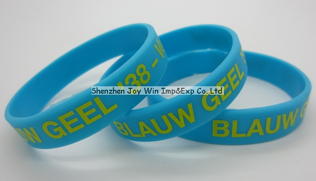 Promotional Silk Screen Silicone Wristband