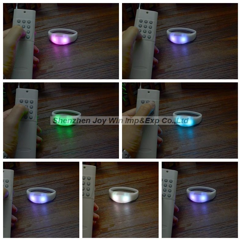 Promotional  Silicone Bracelet LED Remote Control Flash Bracelet