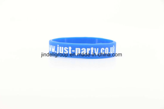 Popular Debossed Color Filled Silicone Wristband Custom Band for Party