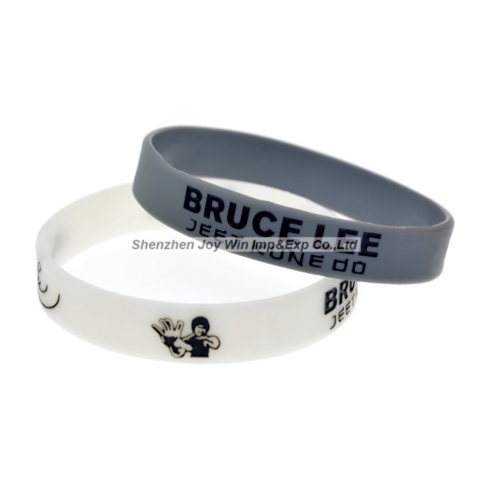 Debossed Filled Ink Bracelets Bruce Lee Memorial Wristbands