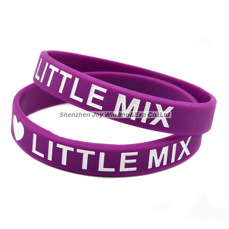 Debossed Filled Ink Silicone Wristband Little Mix Fan Wristband