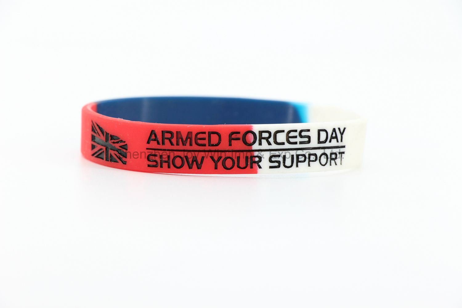 Personalized Segment Debossed Filled Silicone Bracelet for Promotional Gift