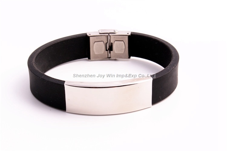 New Silicone Stainless Steel Bracelet for Wholesale