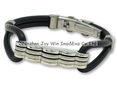 Promotional Adjustable Silicone Metal Bracelet for Promotional Gift