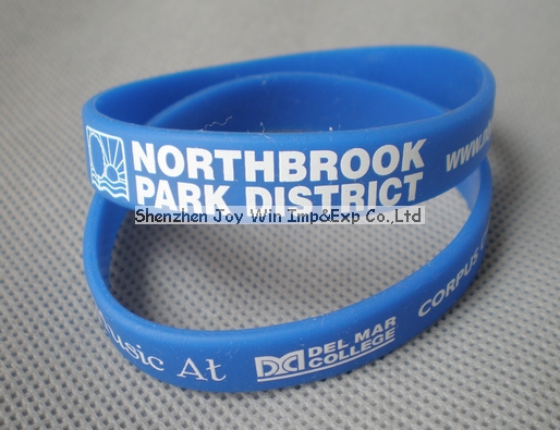 Imprinted Silicone Rubber Wristband for Promotion