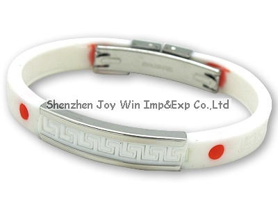 Hot Selling Promotional Silicone Bracelet with Metal Clip for Sports