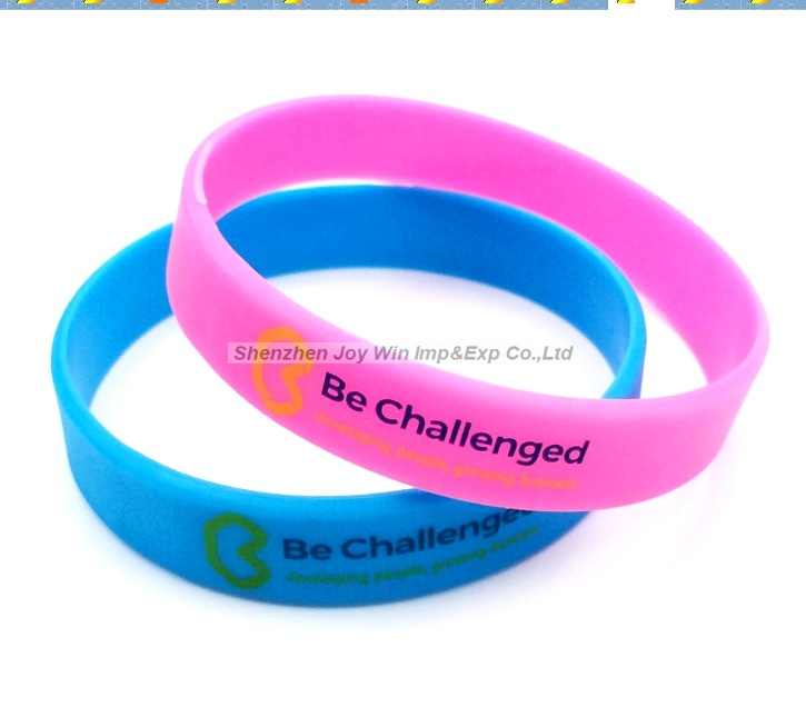 Silicone Bangles Silkscreen Bracelets for Promotion