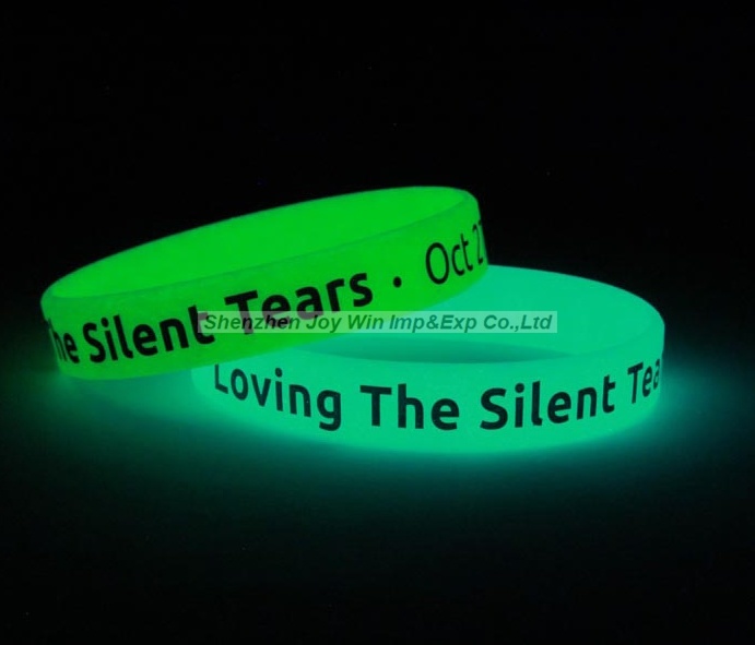 Customized Glowing Silicone Bracelets for Wholesale
