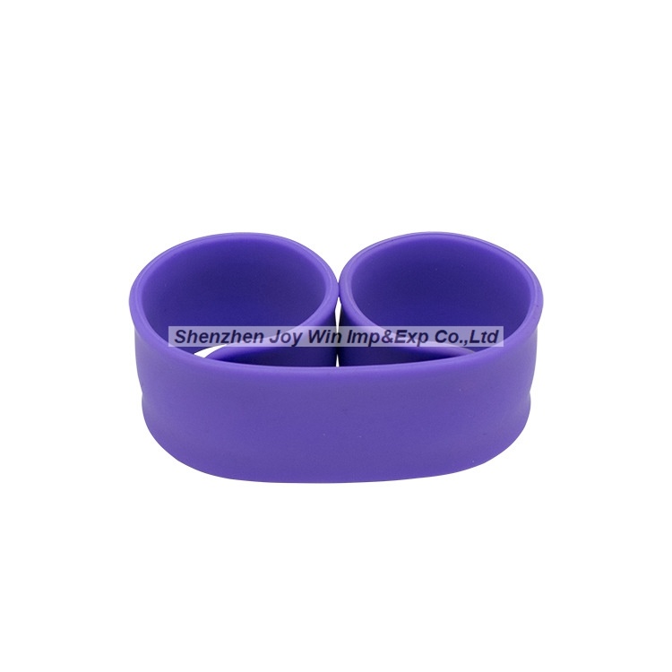 Promotional Silicone Slap Bracelets, Pure Color Silicone Wristband
