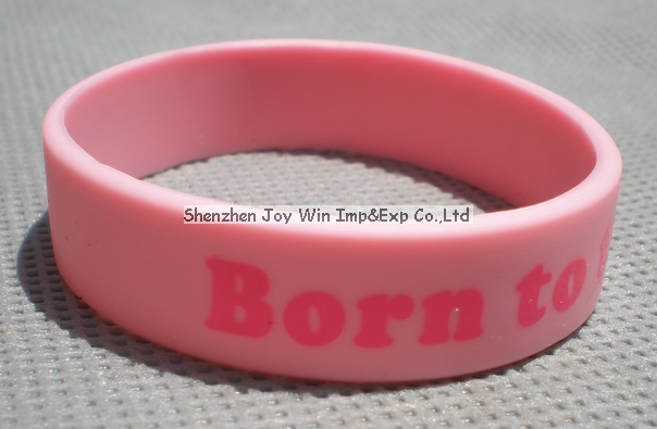 Silicone Wristband,Pink Imprinted Wristband