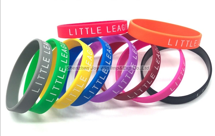 Promotional Debossed Filled Color Silicone Bracelets
