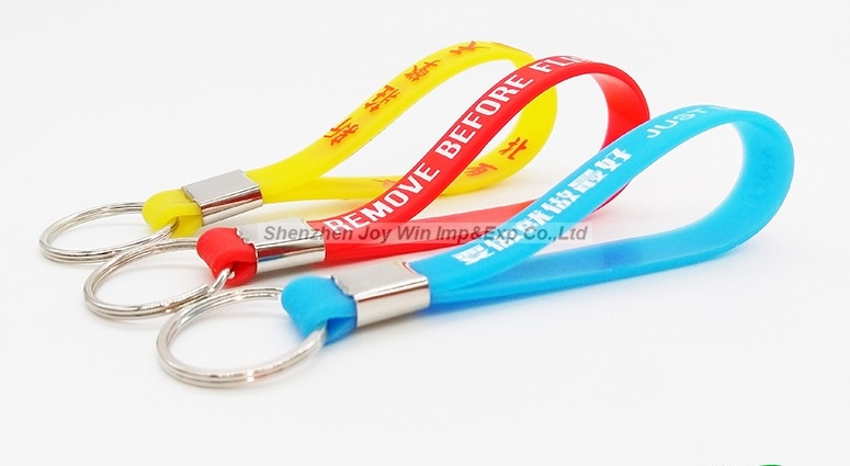 Silicone Imprinted Key Chain Key Tag for Promotion