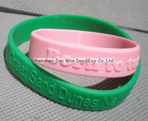 Promotional Embossed Silicone Bracelets for Sports Game