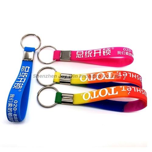 Promotional Glue Silicone Key Chain for Business Promotion