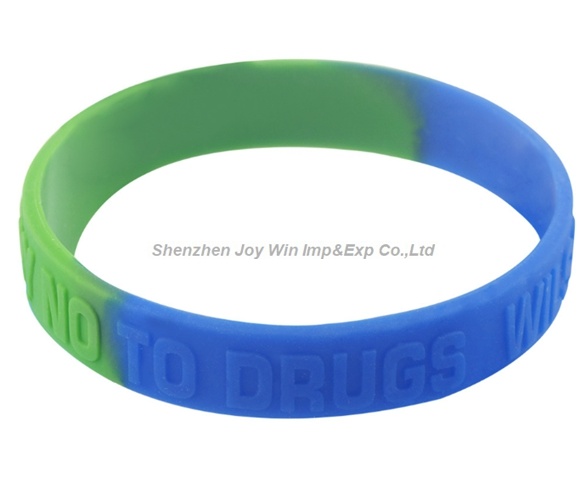 Promotional Segment Silicone Wristband Embossed Bracelet