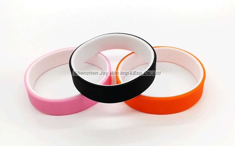 Promotional Dual Layer Silicone Bracelet