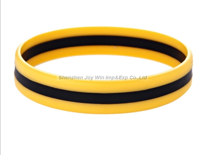 Promotional Silicone Wristband, Layers Imprint Silicone Bracelets