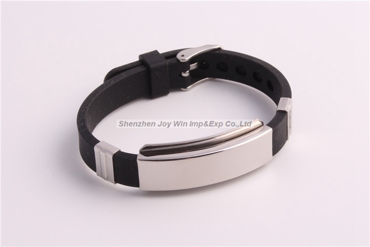 Promotional Silicone Stainless Steel Bracelet for Lover Birthday Gift
