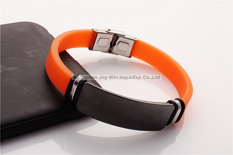 Promotional Silicone Metal Plating Bracelet for Sports