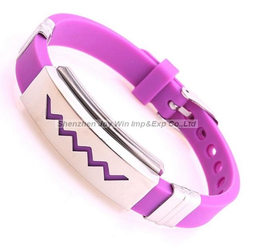 Promotional Metal Silicone Bracelet for Business Gift