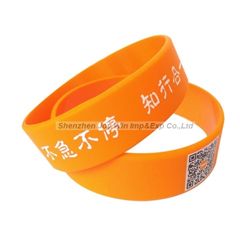 Promotoinal Qr Silicone Wristband, Popular Qr Silicone Bracelet