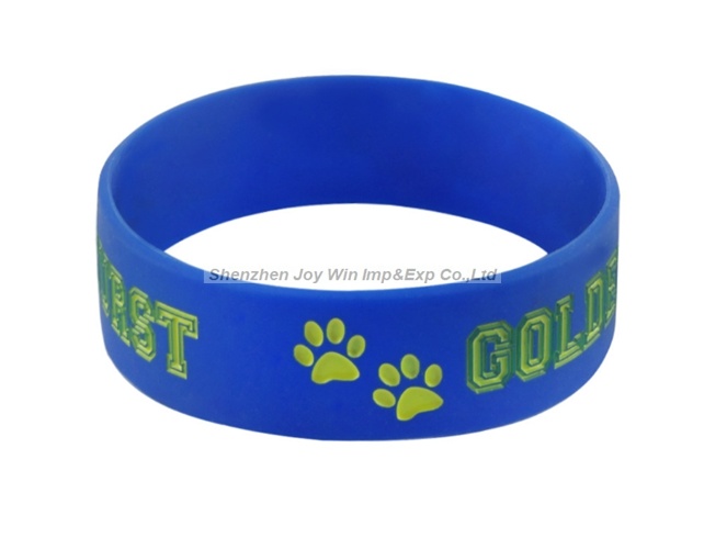 1′′wide Silicone Wrist Band for Business Promotion