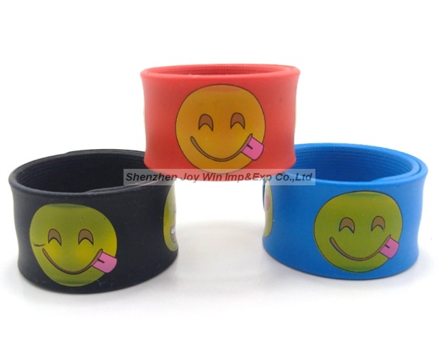 Wholesale Slap&Snap Wristband Silicone Rubber Bracelets