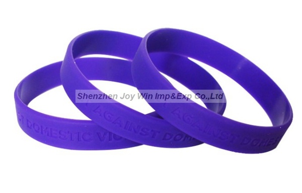 Promotional Debossed Without Filled Silicone Bracelets