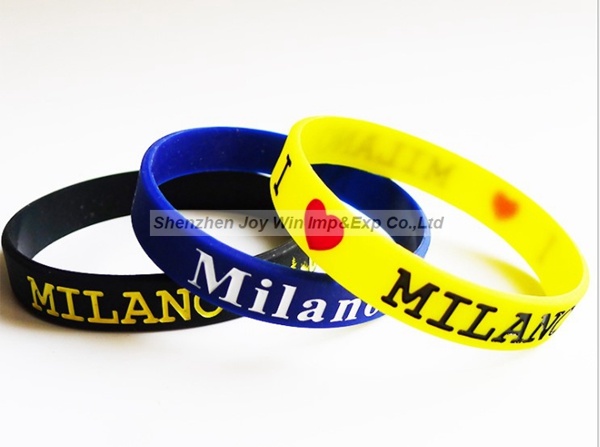Rubber Debossed Color Personalized Silicone Wristband