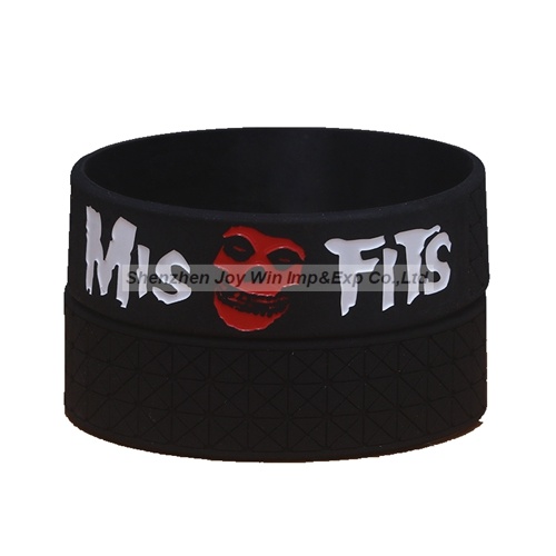 Promotional Silicone Wide Wristbands Rubber Bracelet