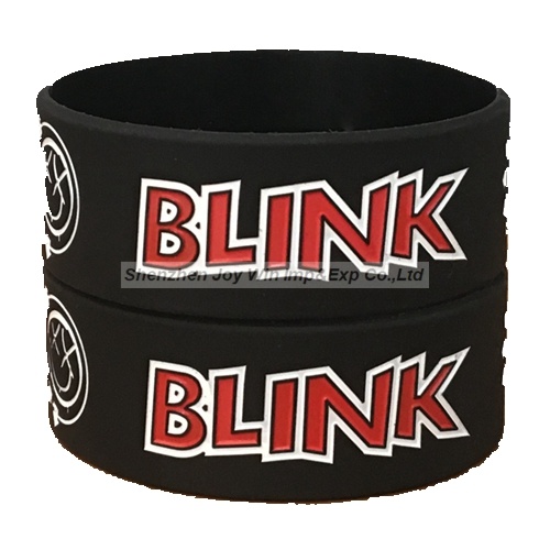 1′′wide Wristband Silicone Bracelet for Advertising