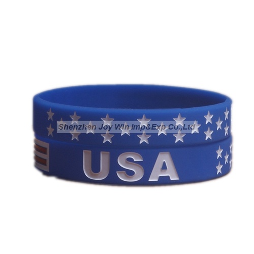 Promotional Silicone American Flag Wristbands