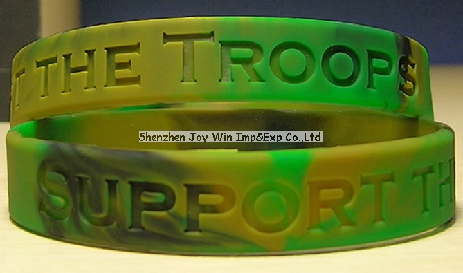 Promotional Swirl Silicone Wristband for Army