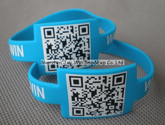 Promotional QR Silicone Wristband,Popular QR Silicone Bracelet