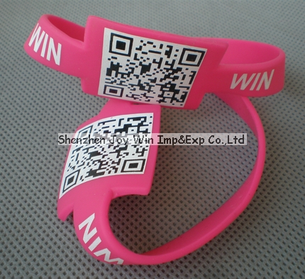 Silicone QR Wristband for Advertising Promotions