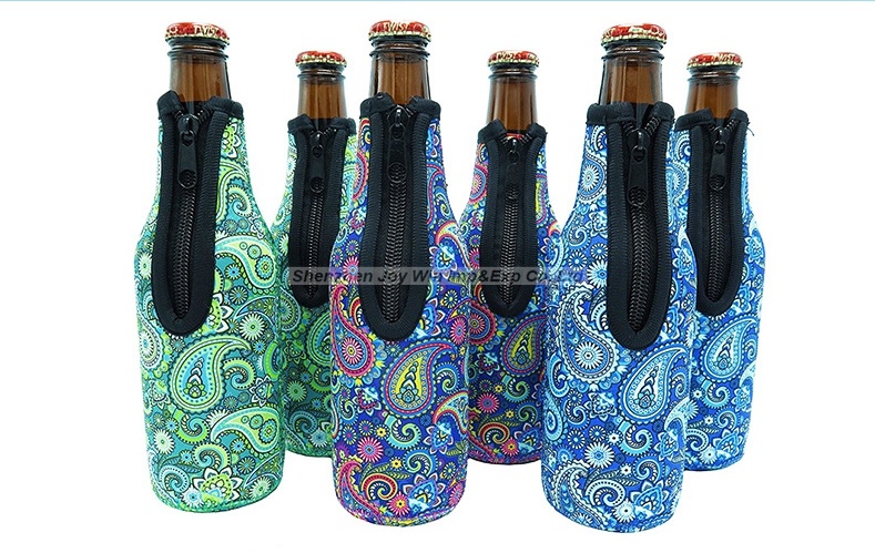 Promotional Heat Transfer Printing Beer Bottle Case Beer Cooler Bag