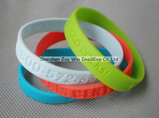 Silicone Wrist Band,Debossed Promotional Wristband