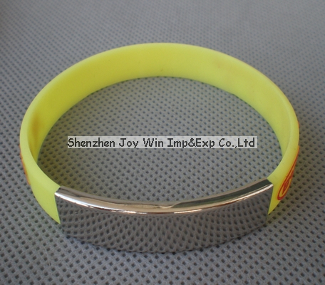 Promotional Silicone Metal Bracelet