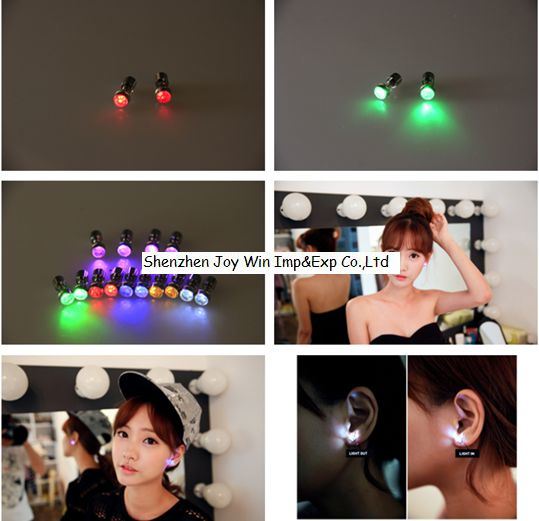 Hot Selling Flashing LED Stud Eearring for Promotional Gift