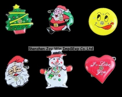 Promotional Flashing LED Lapel Pin for Christmas Gift