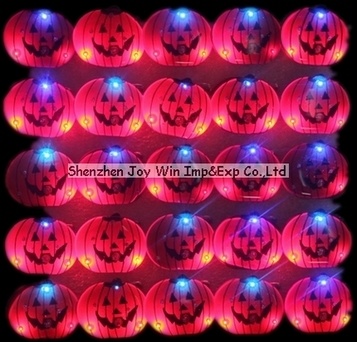Promotional Flashing LED Lapel Pin for Halloween Gift