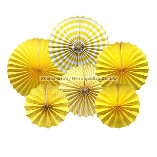 Lovely paper Fan for Wedding Party  Supplies Set of 6PCS