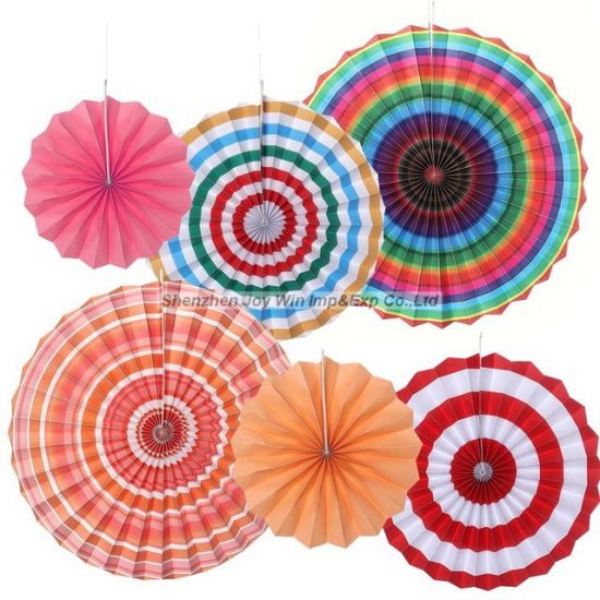 Paper Fan Wall Decoration for Party Supplies